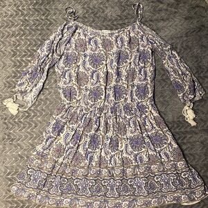 American Eagle Outfitters Purple and White Bohemian Sundress